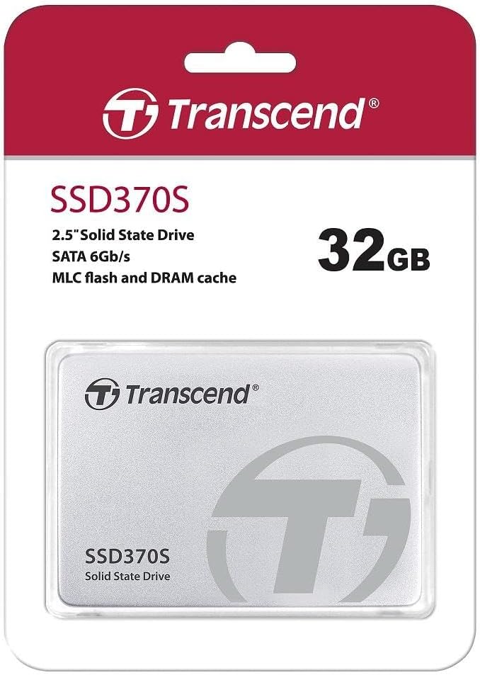 Transcend Highspeed 32GB interne 2.5” SSD (≠HDD) SATA III 6Gb/s, Langlebig und schnell, für Aufrüstu