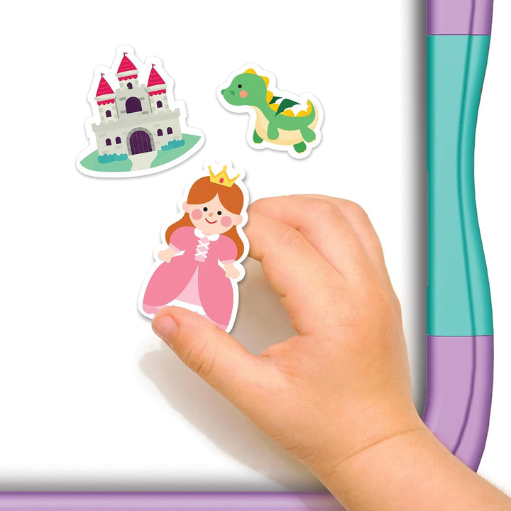 Crayola - Erfinde dein eigenes Märchen, Tafel mit zwei Oberflächen: Weisse magnetische Seite und sch