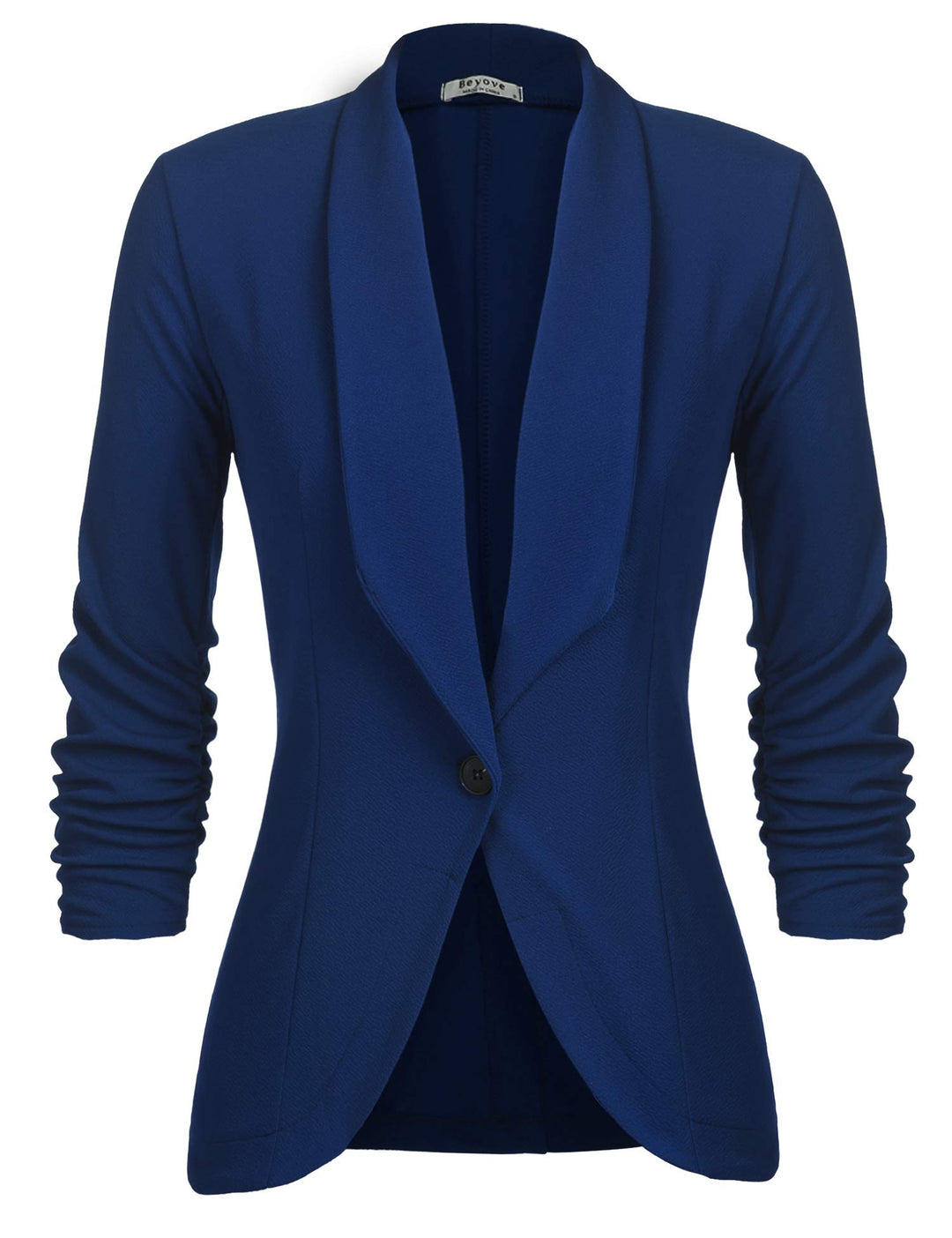 Blazer Damen Sportlich Elegant Longblazer 3/4 Arm Sommer Leicht Business Büro Blazer Jacke Einfarbig
