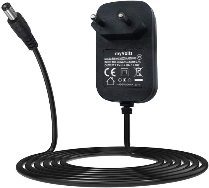 MyVolts 9V EU-Netzteil kompatibel mit Roland HPD-15/HPD-10 Digital-Drums - mit Verlängerungskabel un