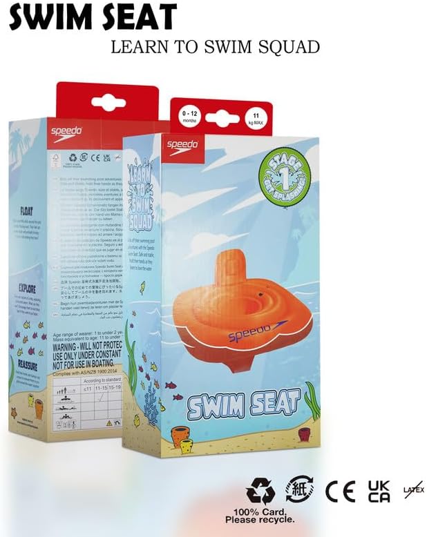 Speedo Unisex Kids Infant Seasquad Swim Seat, Orange, One Size Einheitsgrösse Orange, Einheitsgrösse