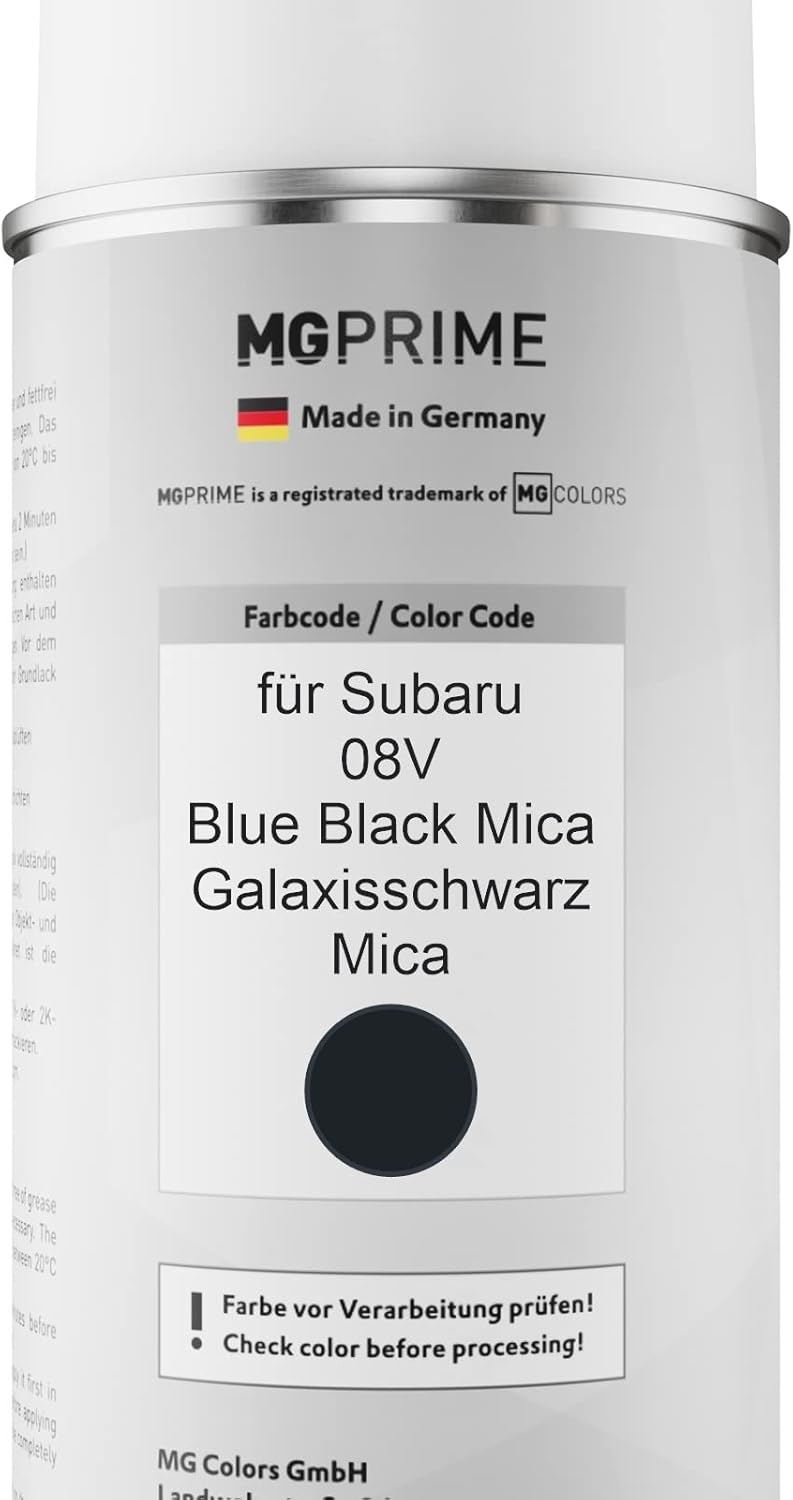 MG PRIME Autolack Sprühdosen Set für Subaru 08V Blue Black Mica/Galaxisschwarz Mica Basislack Klarla