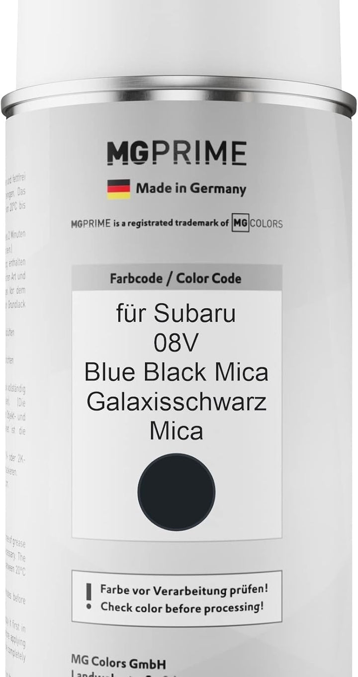 MG PRIME Autolack Sprühdosen Set für Subaru 08V Blue Black Mica/Galaxisschwarz Mica Basislack Klarla