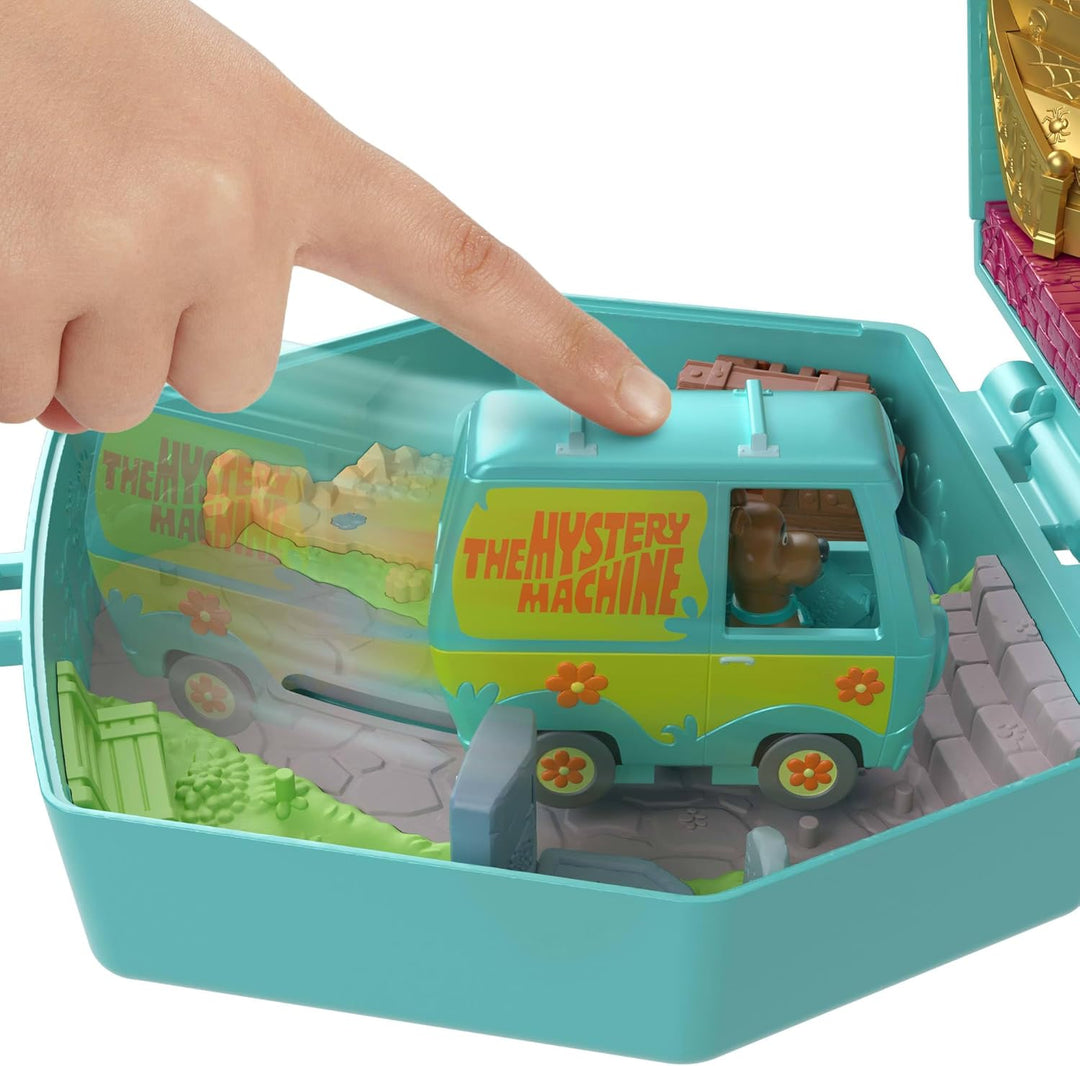 Polly Pocket x Scooby-DOO Partnership-Schatulle, Minipuppen und Spielset, Scooby-DOO und Velma Dinkl