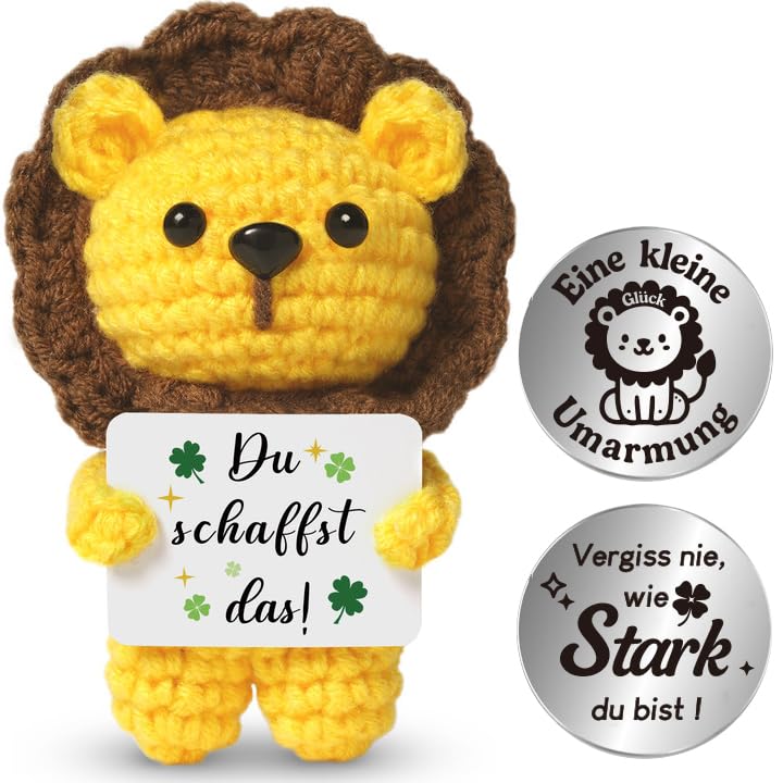 Pocket Hug Löwe Positive Geschenke, Einschulung Geschenk Du Schaffst Das!, Du Schaffst Das!
