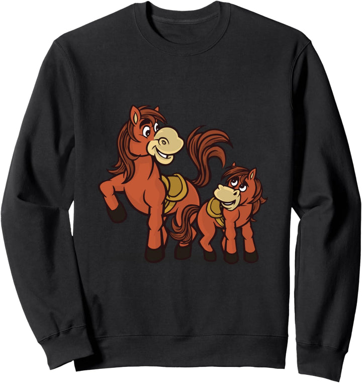 Nettes Pferde Design mit Pferd und Pony Sweatshirt