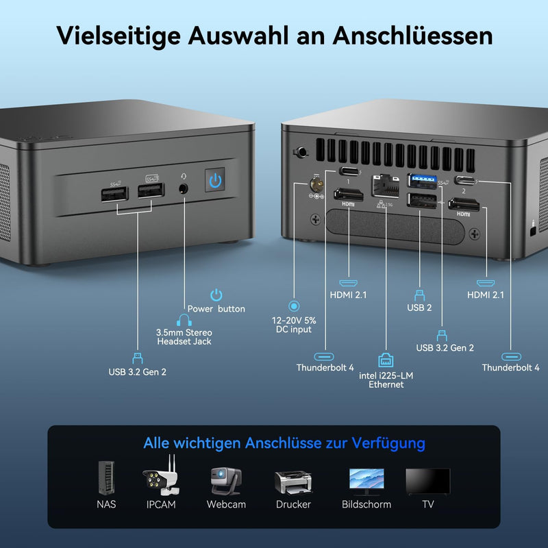 Intel/Asus NUC 13 Pro Mini PC Core i7-1360P|12 Kerne 16 Threads NUC13ANHi7 Mini Desktop Computer|32G