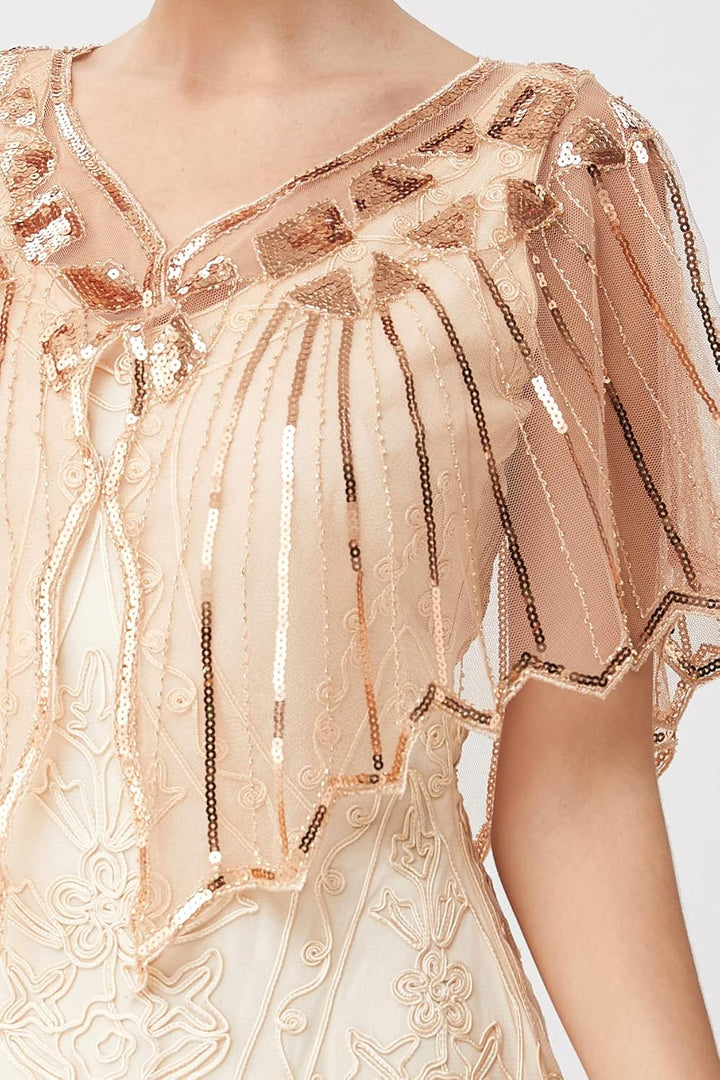 BABEYOND Damen Umschlagtücher Stola für Abendkleid 1920s Retro Schal Hochzeit Party Braut Schal Gats