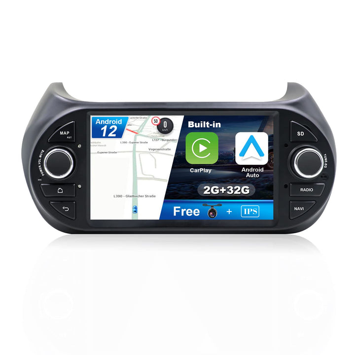 JOYX Android 12 Autoradio Kompatibel mit FIAT Fiorino/Qubo/Citroen Nemo/Peugeot Bipper – Rückfahrkam