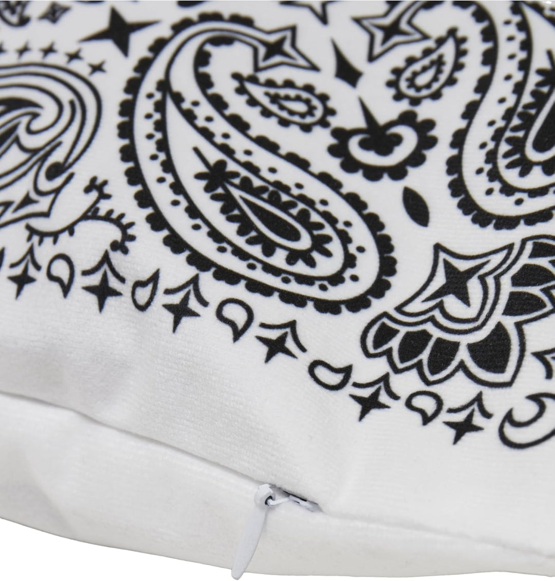 Urban Classics Accessoires Bandana Print Cushion Set Einheitsgrösse Black/White, Einheitsgrösse Blac
