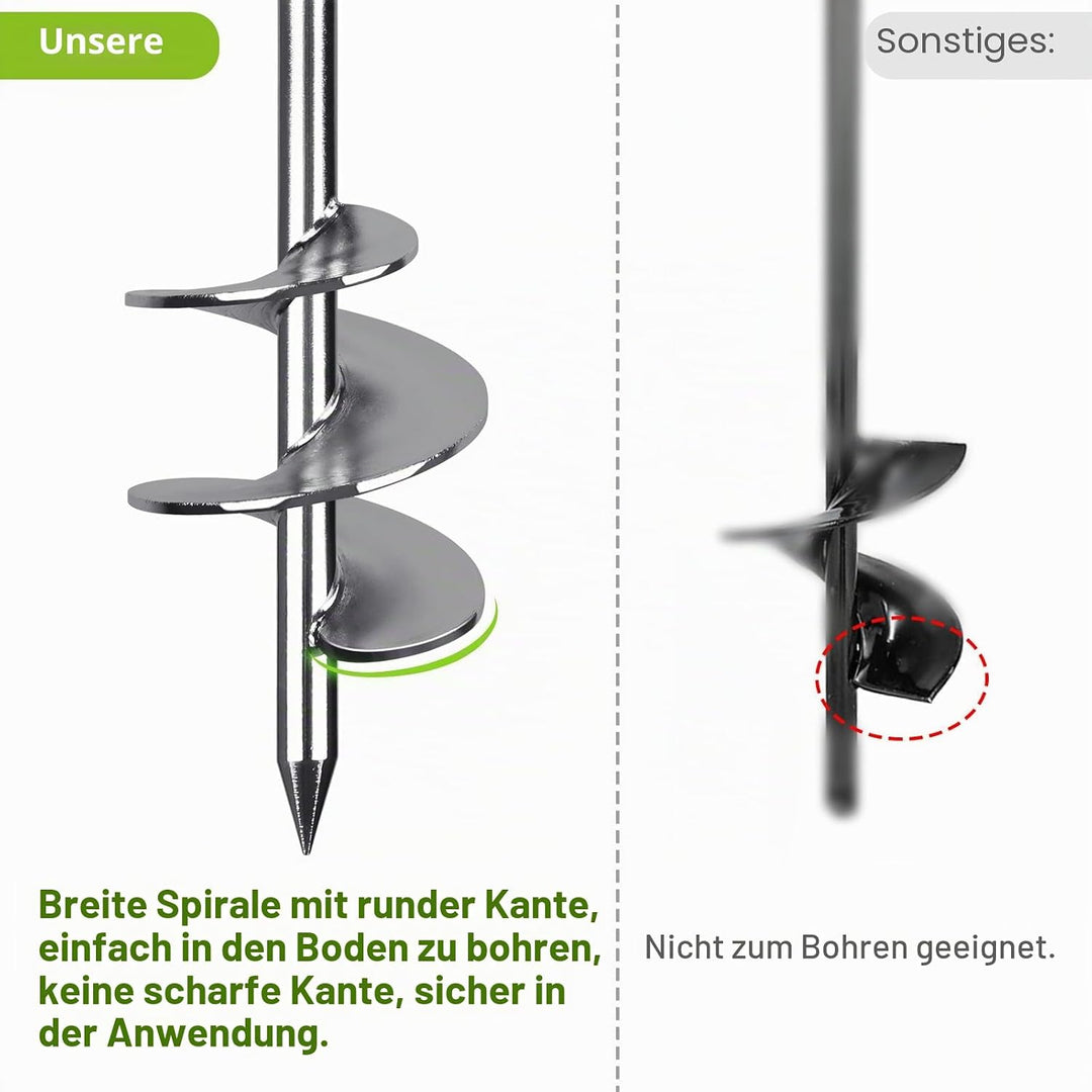 6er Zeltheringe, 74cm Zelt Heringe Erdnägel Stabil Lang Erdanker Bodenanker Schraubheringe Zelthaken