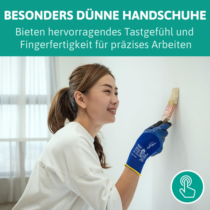 Ansell HyFlex 11-925 Ölabweisenden Arbeitshandschuhe, Rutschfeste Nitril-Beschichtung, Wasserdichte