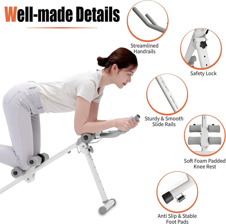 TechFit Multifunktions-Bank Total Trainer – Revolutionäre Bauchbank, faltbar, ideal für Bauchmuskeln