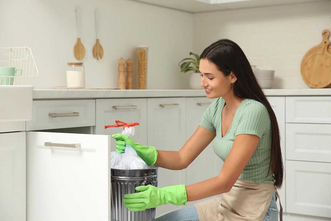 Jinfa 1 Retrodesign Metalleimer mit Griffen und Deckel + 50 Müllbeutel | Zink | 18L 1 Mülleimer 18L