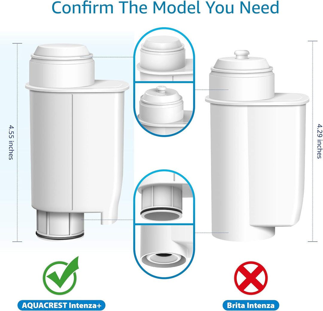 AQUA CREST Ersatzwasserfilter für Saeco® Brita® Intenza+, Philips® Saeco® CA6702/00, Gaggia® Mavea®,