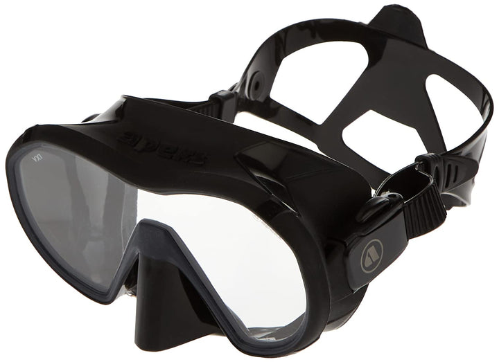Apeks VX 1 Pure Clear - Tauchmaske mit Ultra Clear Glas Schwarz Ultra Transparent, Schwarz Ultra Tra