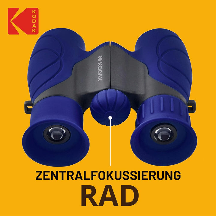KODAK BCS100 Fernglas für Kinder, kompaktes Binokular für Kinder, weiches Radiergummi, 8-fache Vergr