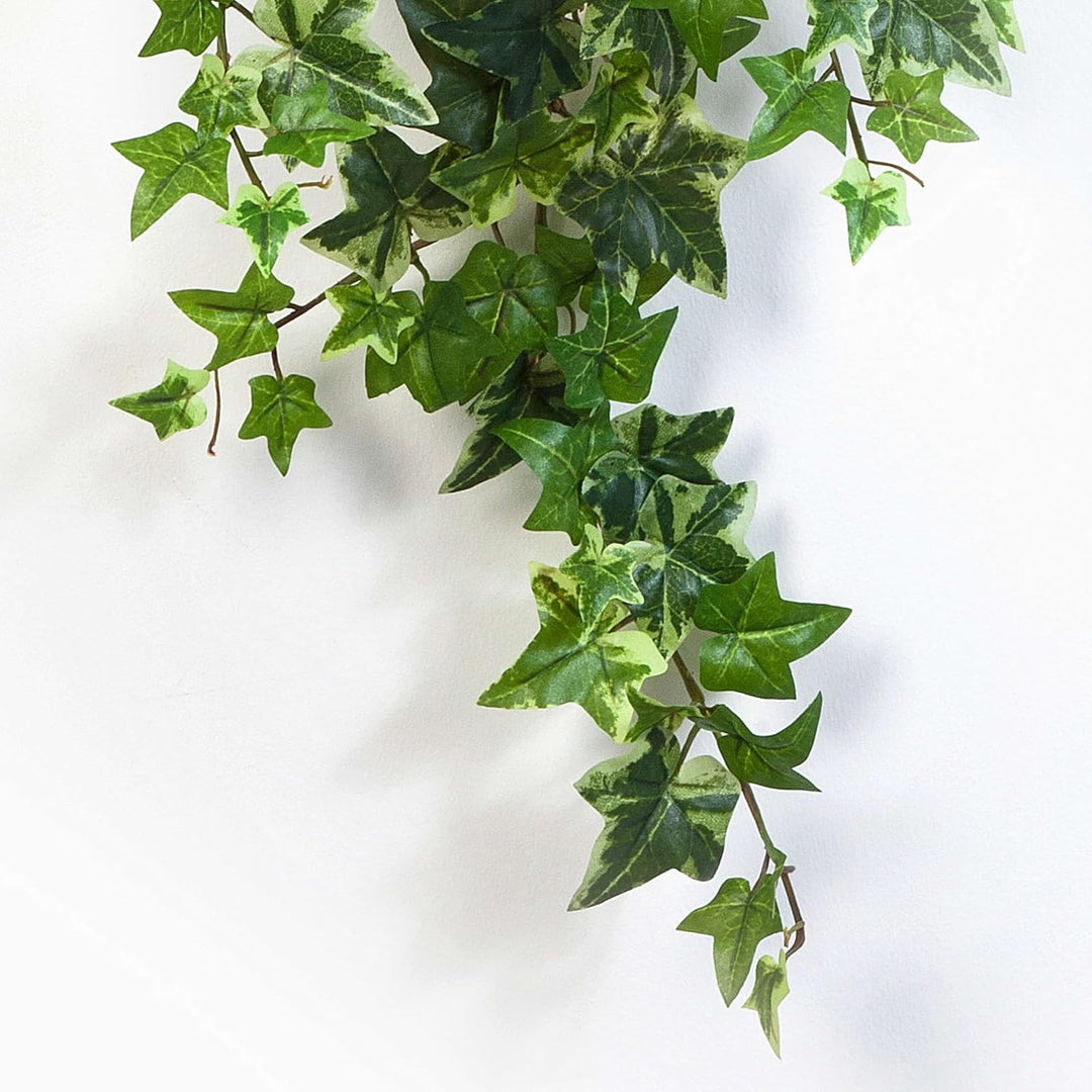 artplants.de Künstliche Efeu Ranke Luka, 547 Blätter, weiss - grün, 110cm - Kunst Efeu - Efeu künstl