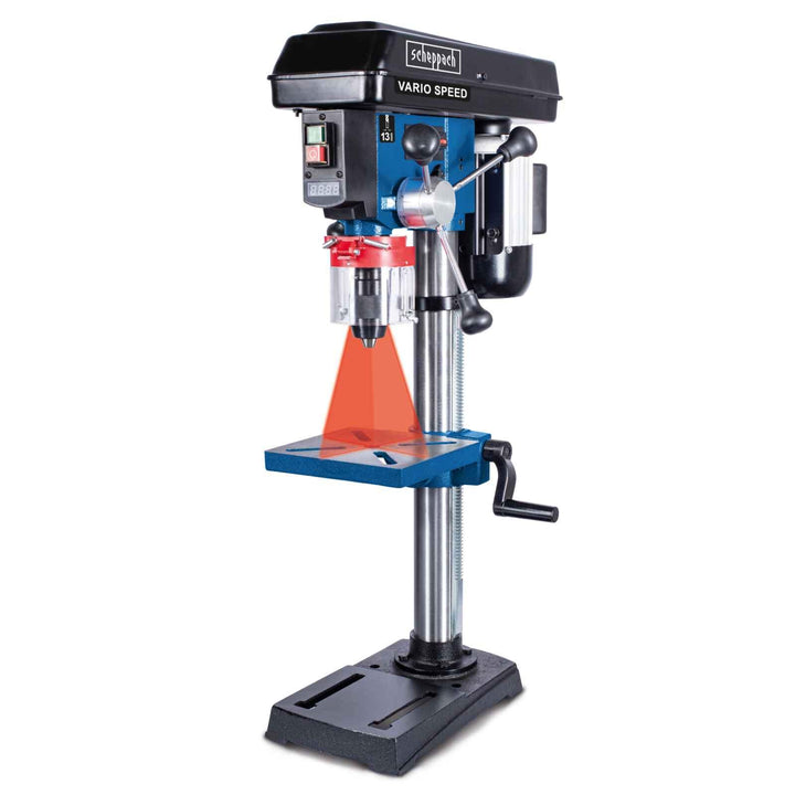 Scheppach Profi-Säulenbohrmaschine DP19Vario Tischbohrmaschine | Variable Drehzahl | Bohrfutterspann