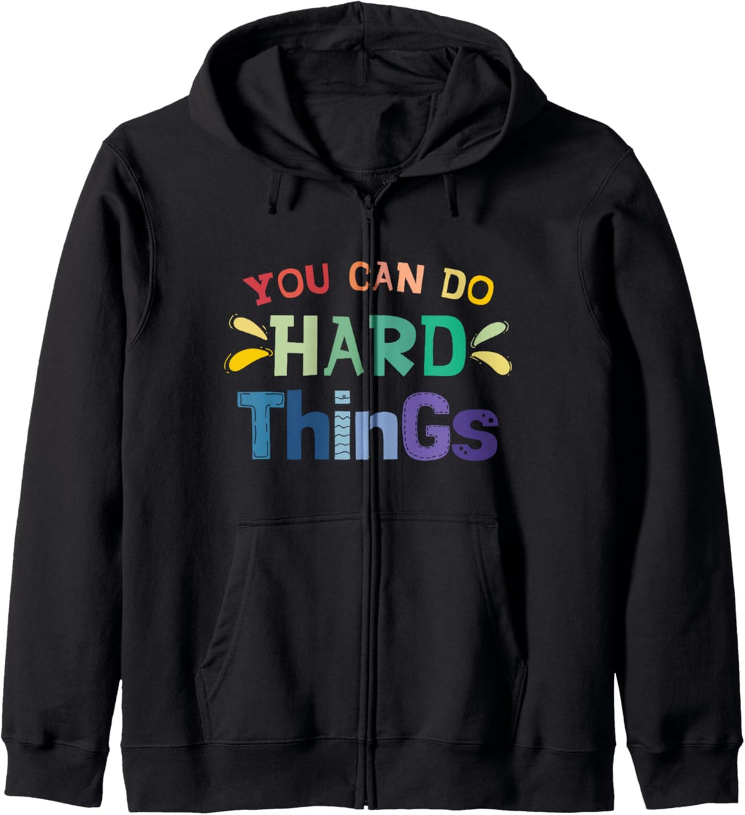 You Can Do Hard Things Inspirierendes Zitat Motivation Kapuzenjacke