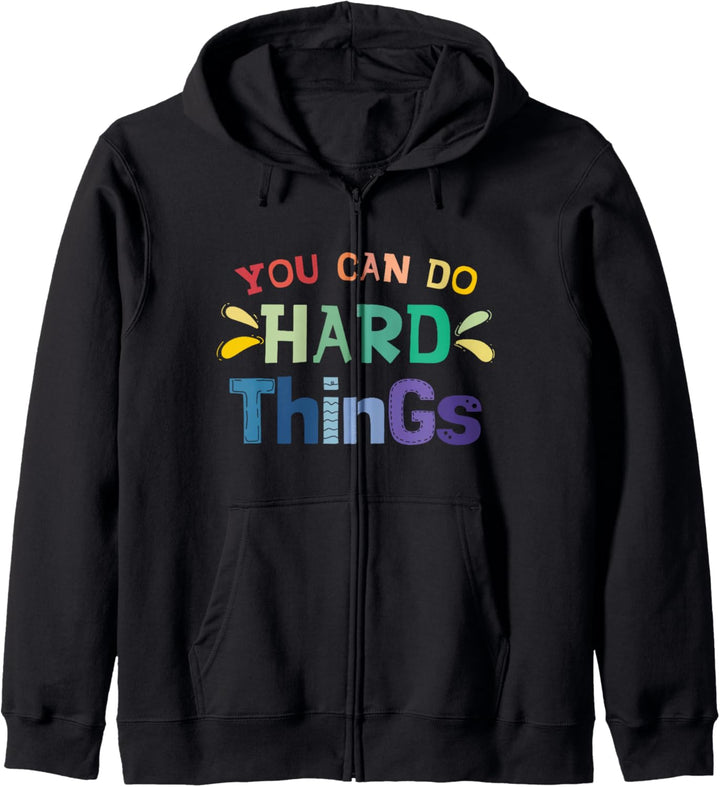You Can Do Hard Things Inspirierendes Zitat Motivation Kapuzenjacke
