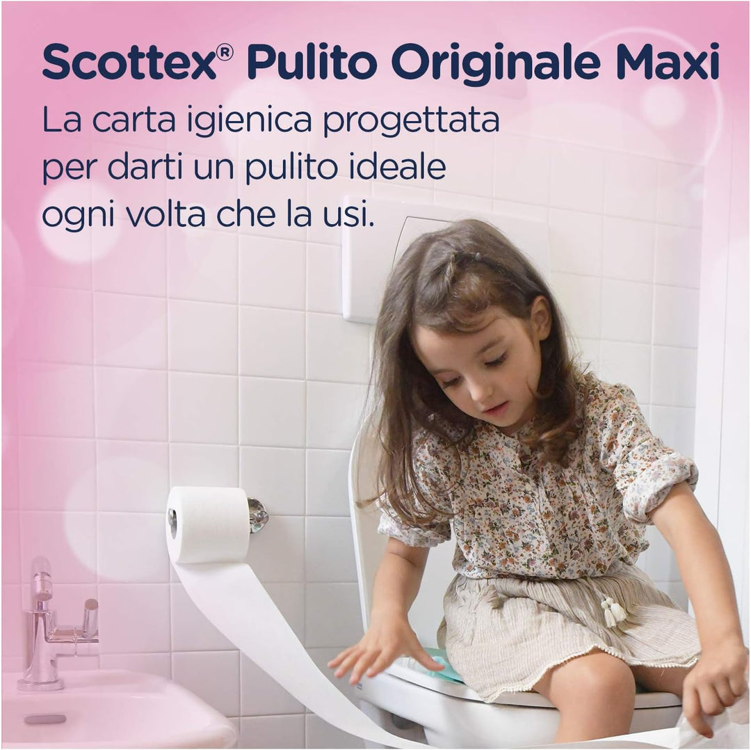 Scottex Pulito Gigante Toilettenpapier, 36 Maxi-Rollen, 500 Risse 36 Maxi Rollen, 36 Maxi Rollen