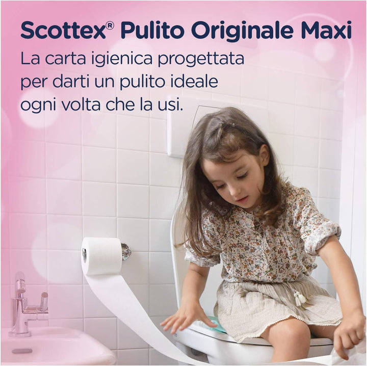 Scottex Pulito Gigante Toilettenpapier, 36 Maxi-Rollen, 500 Risse 36 Maxi Rollen, 36 Maxi Rollen