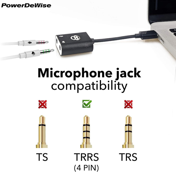 Powerdewise Typ-C USB-Mikrofon, Lavalier-Ansteckmikrofon, omnidirektional, mit Soundkarte, entworfen