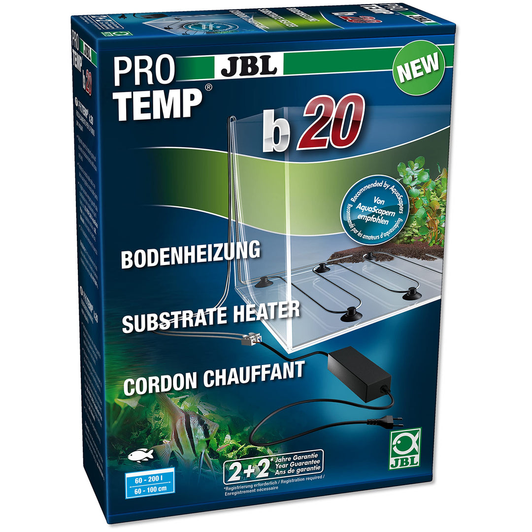 JBL PROTEMP b20 Bodenheizung für Süsswasser-Aquarien, 60-200 l, 20 W, 60-200 l