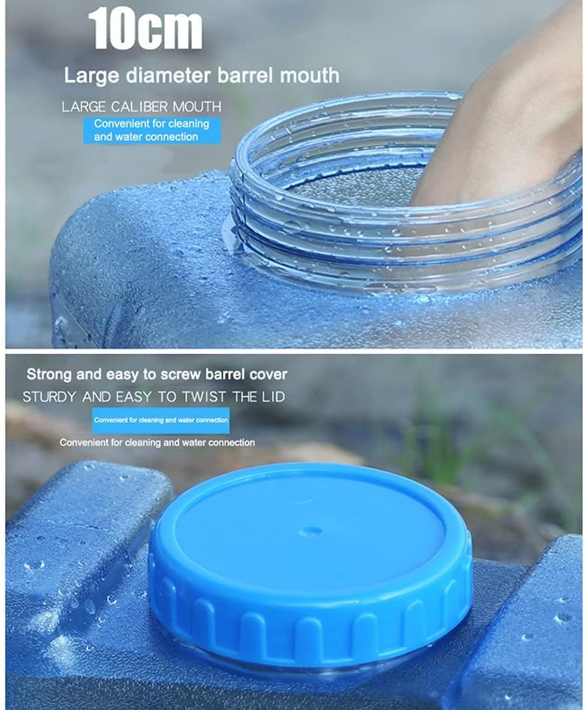 RUYI Wasserkanister mit Hahn und Schraubdeckel, Camping Wasserkanister BPA-frei Trinkwasserkanister,