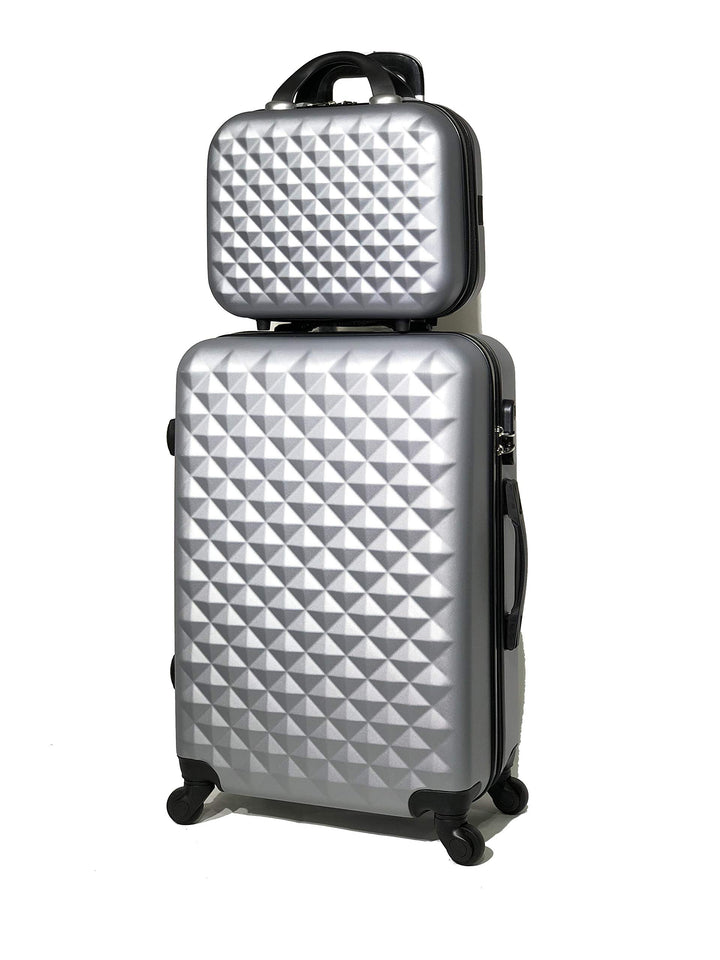 Kabinenkoffer, mittelgross, mit oder ohne Vanity, französische Marke, Silber (5802), Vanity 15 Pouce