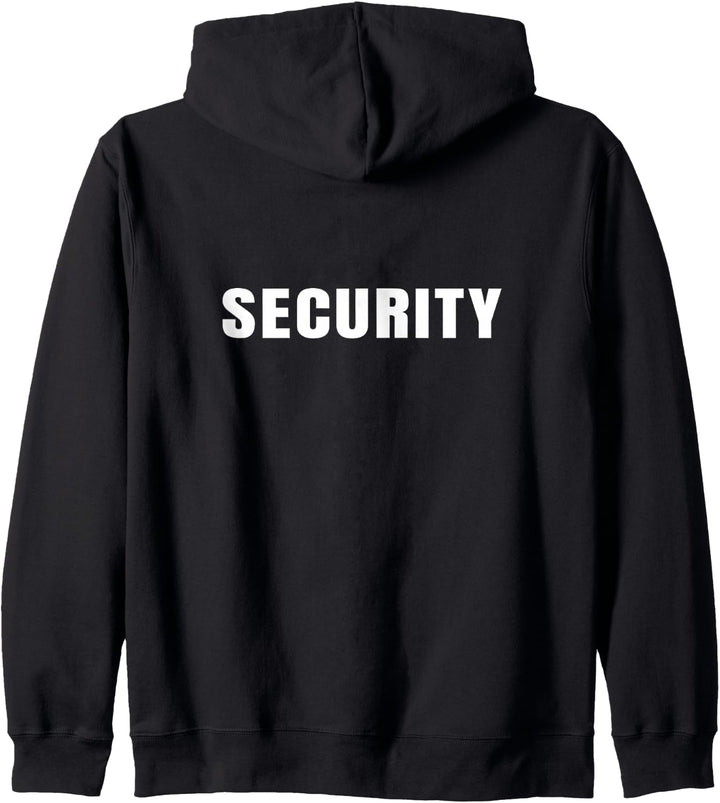 Security Guard Front And Back Print Dual Both Sides On Duty Kapuzenjacke