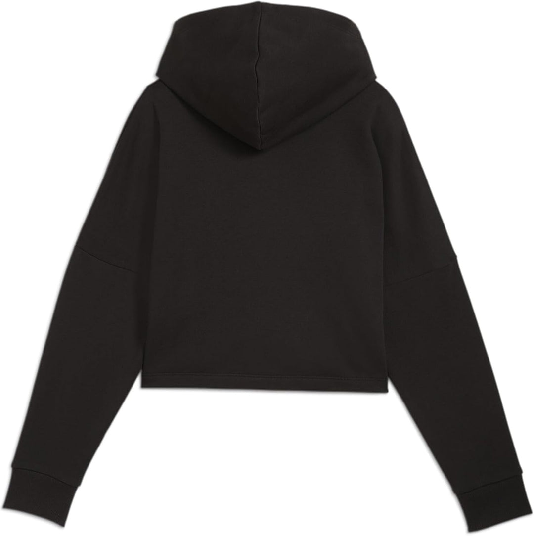 PUMA Mädchen ESS Logo Cropped Hoodie G Sweat 110 Puma Black, 110 Puma Black