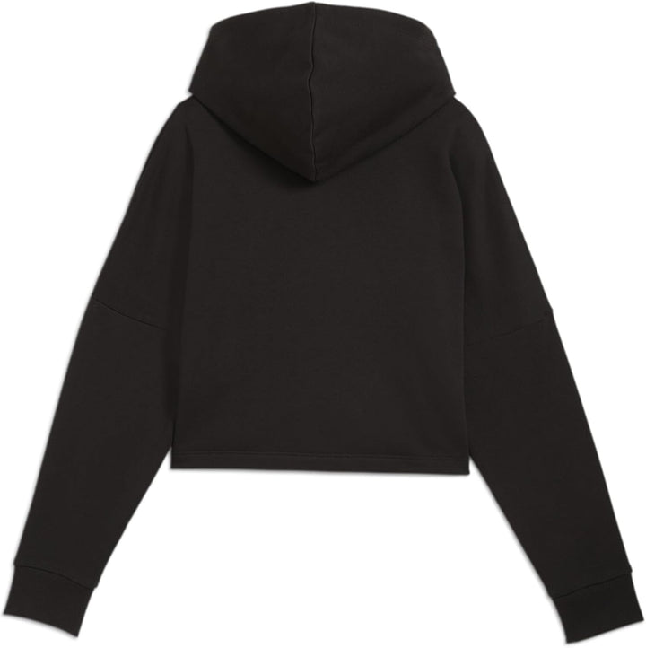 PUMA Mädchen ESS Logo Cropped Hoodie G Sweat 110 Puma Black, 110 Puma Black