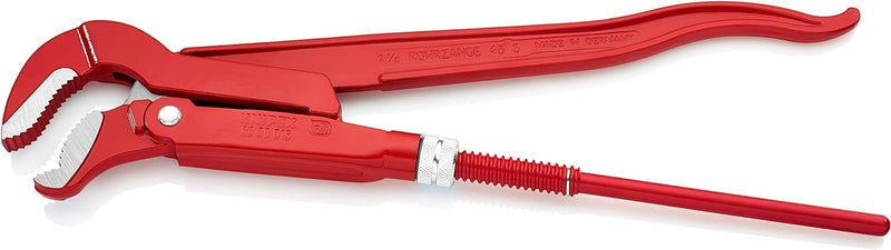 KNIPEX Rohrzange S-Maul, Chrom-Vanadium, rot pulverbeschichtet, 420 mm, 83 30 015 420 mm, Spannweite