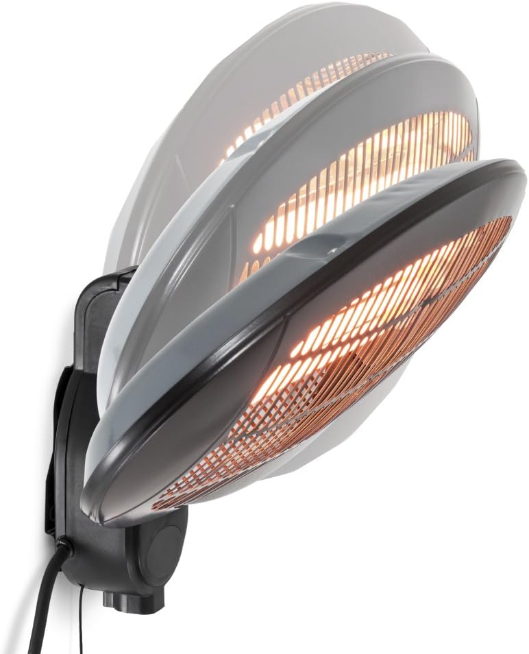 TROTEC Terassenheizstrahler Infrarot IR 2000 S – Heizleistung 650 W / 1300 W / 2000 W – Standgerät,