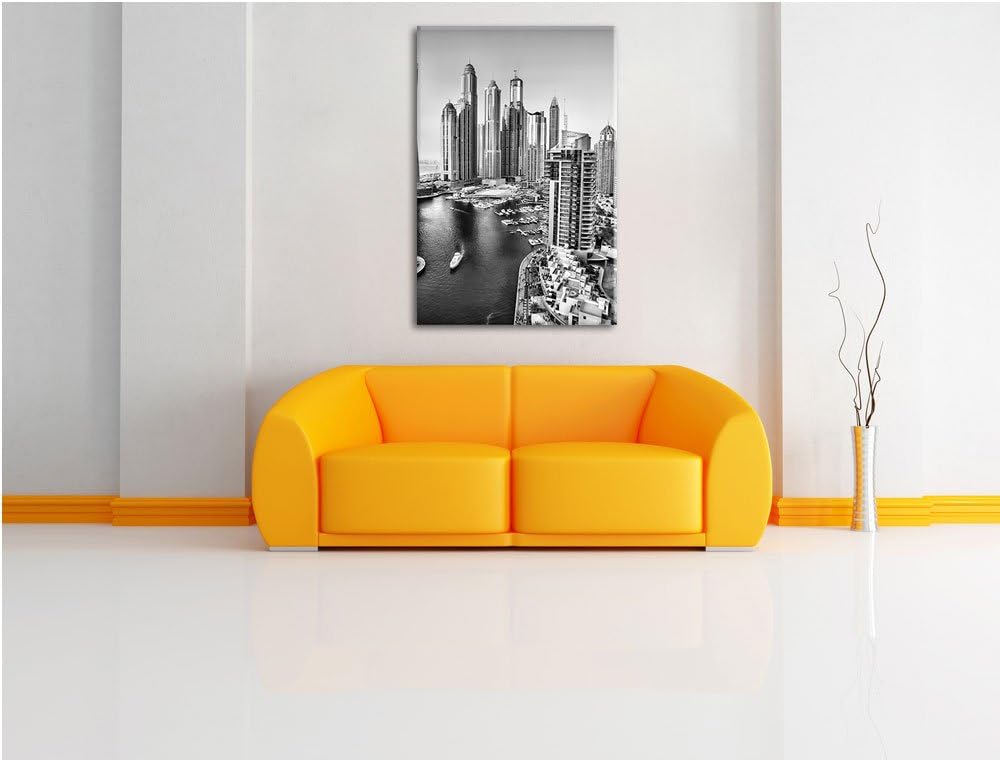 Pixxprint Dubai Metropole als Leinwandbild/Grösse: 100x70 / Wandbild/Kunstdruck/fertig bespannt, 100