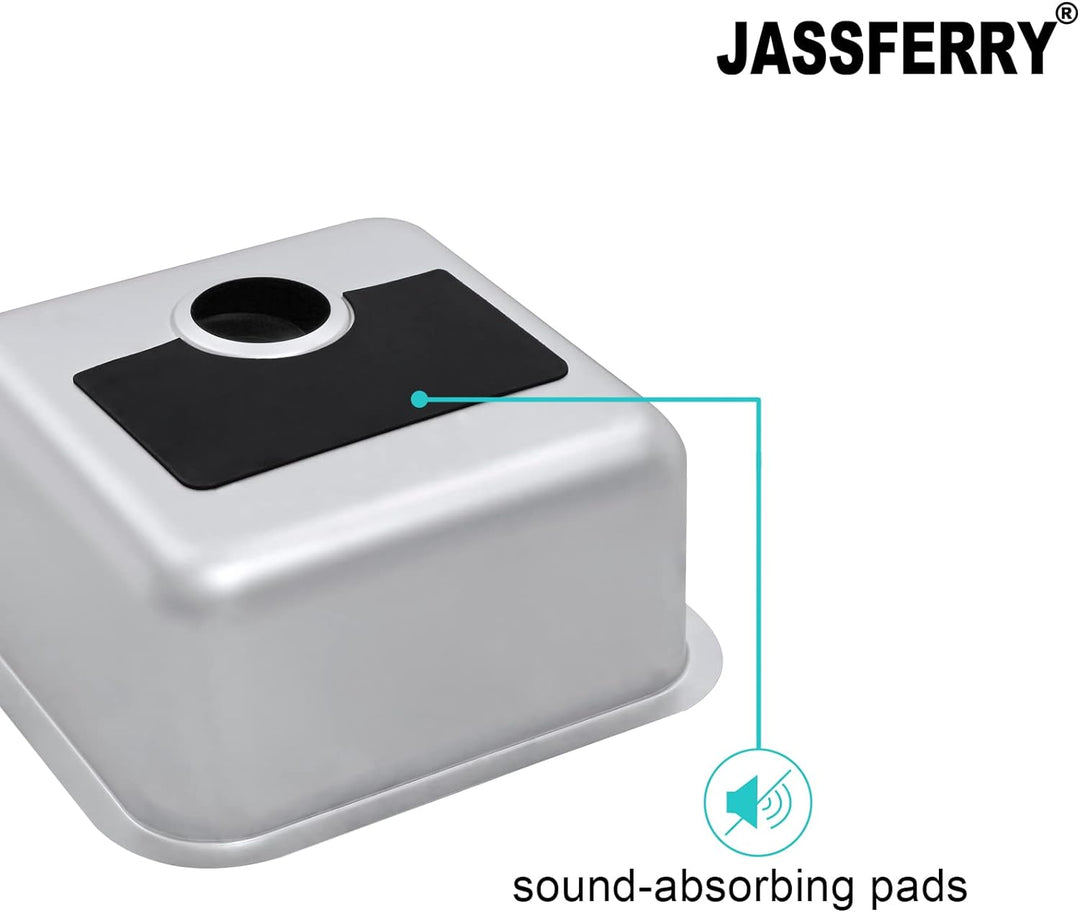 JASSFERRY Küchenspüle 1 Becken Unterbau-Küchenspüle, Unterbauspüle aus Edelstahl Abfluss Rohrsatz, A