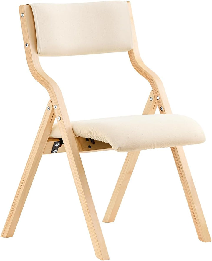 SoBuy FST40-W Klappstuhl Küchenstuhl mit gepolsterter Sitzfläche und Lehne weiss, Weiss