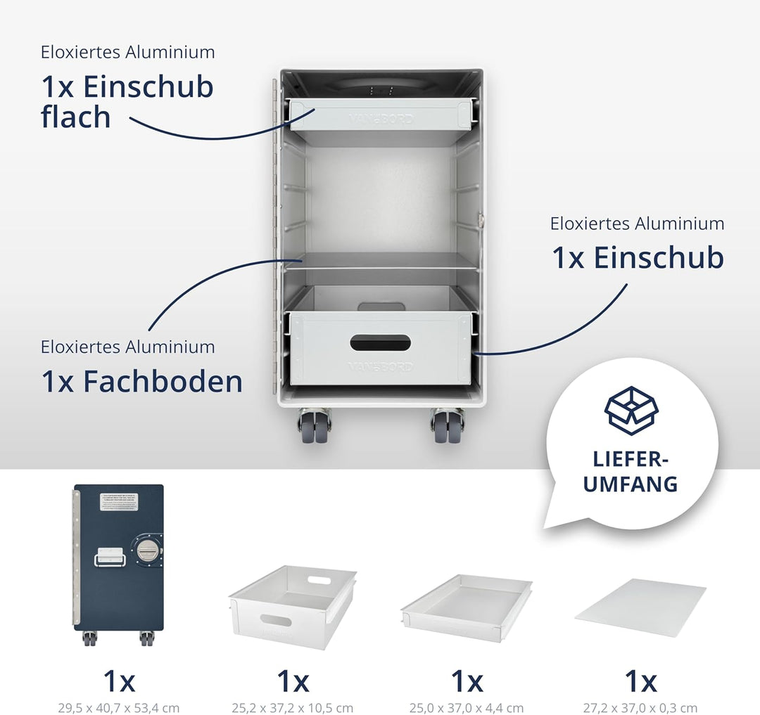 Rollcontainer mit Schubladen, mobiler Aktenschrank, Metallschrank, Schubladenschrank Küche, Druckert