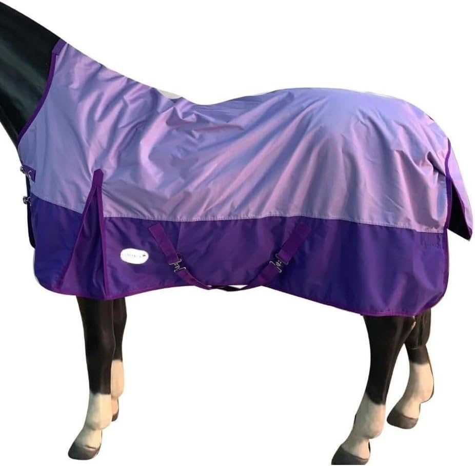 ReitsportPlus Pferdedecke 600D High Neck Winterdecke Regendecke Turnout 150g Lavendel/Purple 145 150