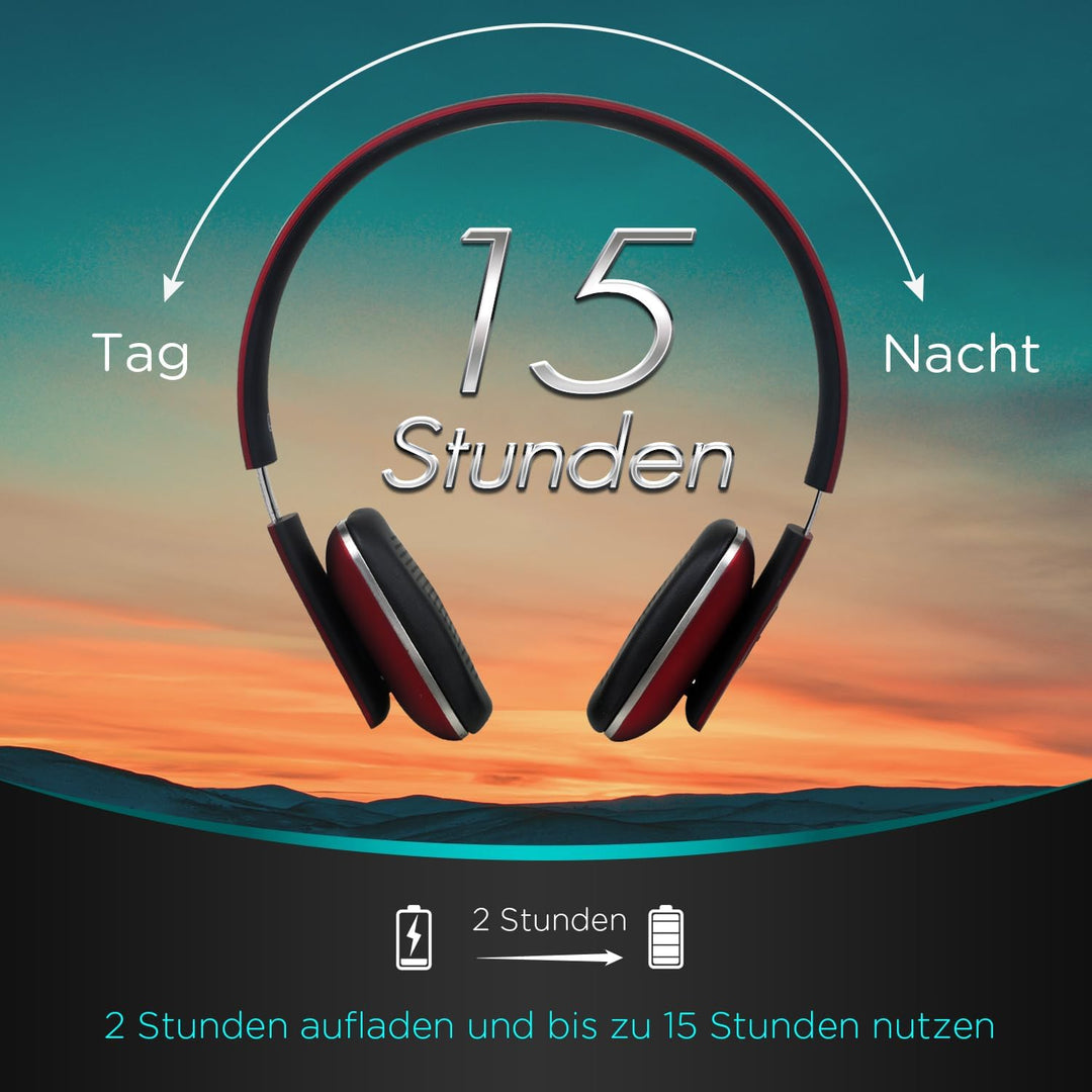 August EP636 - Bluetooth v4.1 NFC Kopfhörer - kabellose Bluetooth Stereo Kopfhörer mit Freisprechfun