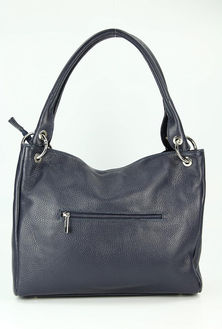 Belli italienische Leder Schultertasche Damentasche Handtasche Shopper Lilly - 33x28x14 cm (B x H x