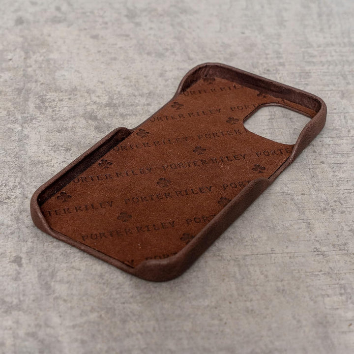 Porter Riley - Lederhülle für iPhone 11 (6.1"). Premium Ultra Dünn Echtleder Cover/Ledertasche/Backc