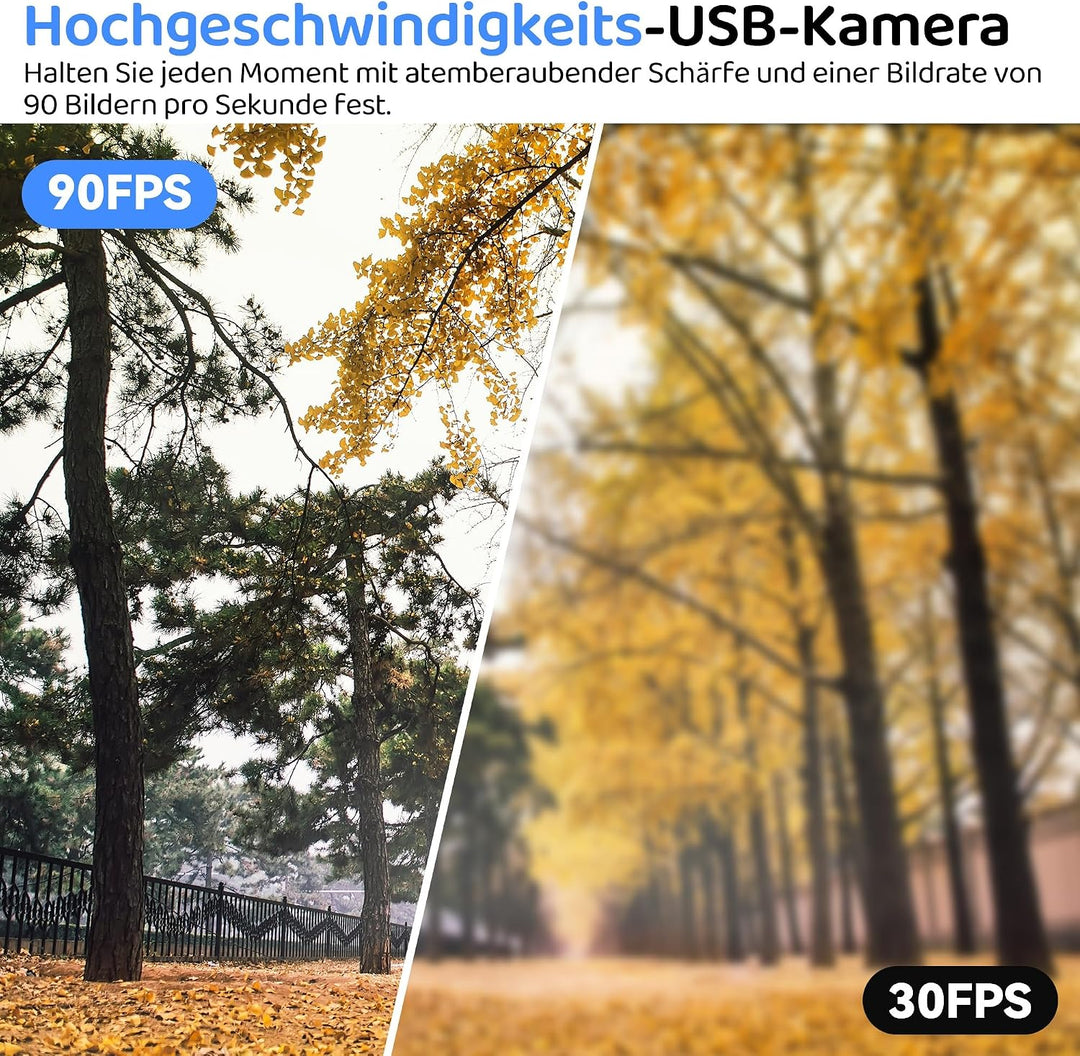 Globalverschluss USB Kamera mit 4-fachem optischem Zoom | 1200P 90fps, 2,8–12 mm manuelles Objektiv,