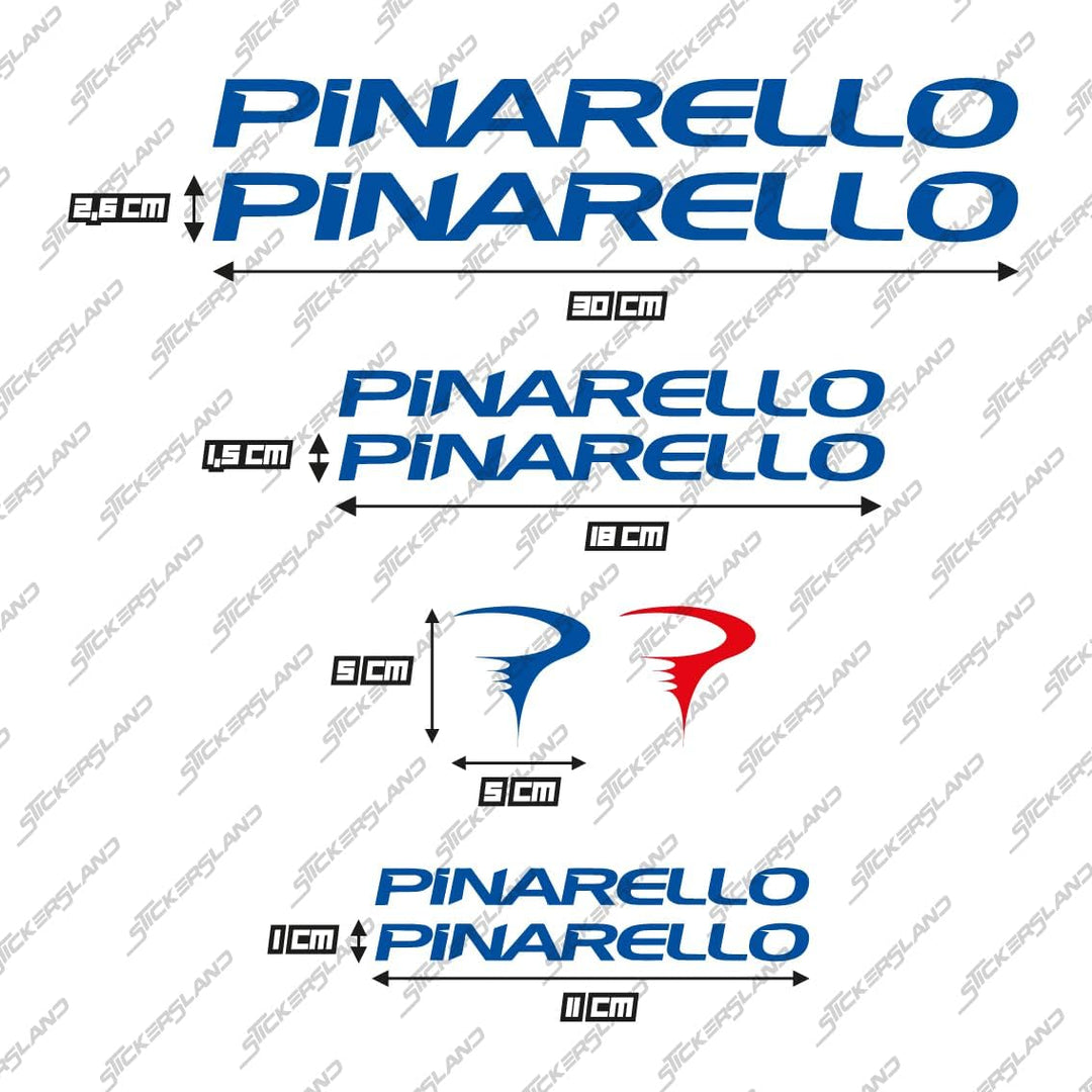 Stickersland® Aufkleber-Set kompatibel mit Rahmen Pinarello MTB Mountainbike und Helm | Aufkleber-Au