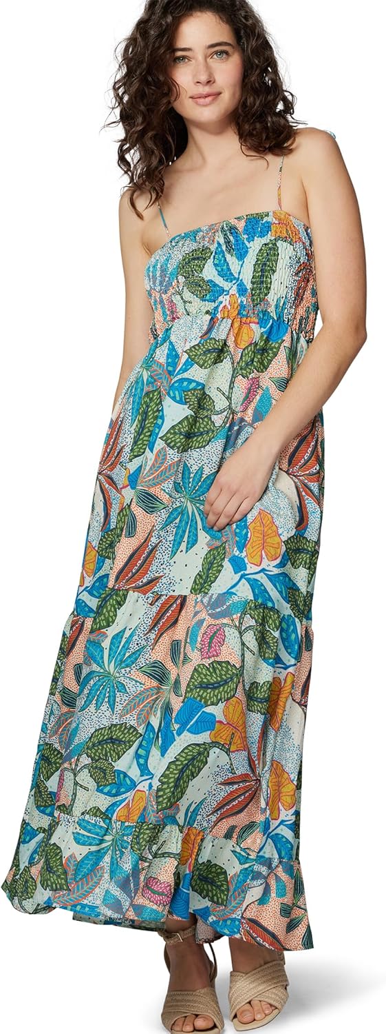 Mavi Damen Kleider Lang Printed Dress Maxikleid mit Print M Bunt, M Bunt