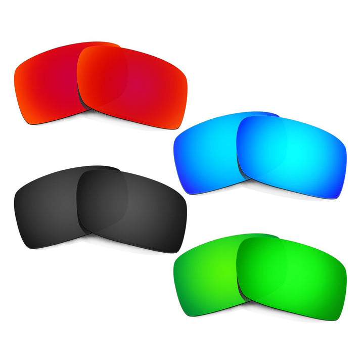 HKUCO Mens Replacement Lenses For Oakley Gascan Red/Blue/Black/Emerald Green Sunglasses