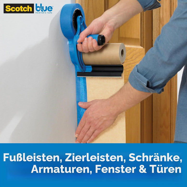 ScotchBlue Abdeckband- und Papierabroller, 1 Handabdeckgerät – geeignet für Maler- und Dekorationsar