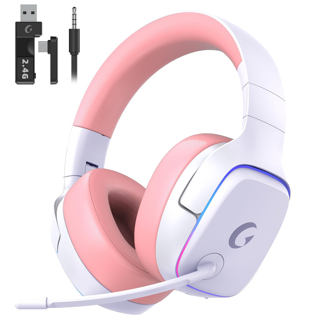 PS5 Headset Wireless, Gaming Headset für PS5, PS4, PC, Switch, Kopfhörer Kabellos Bluetooth 5.3, 2.4